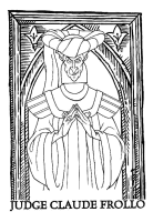 A coloring page of the hunchback of notre dame